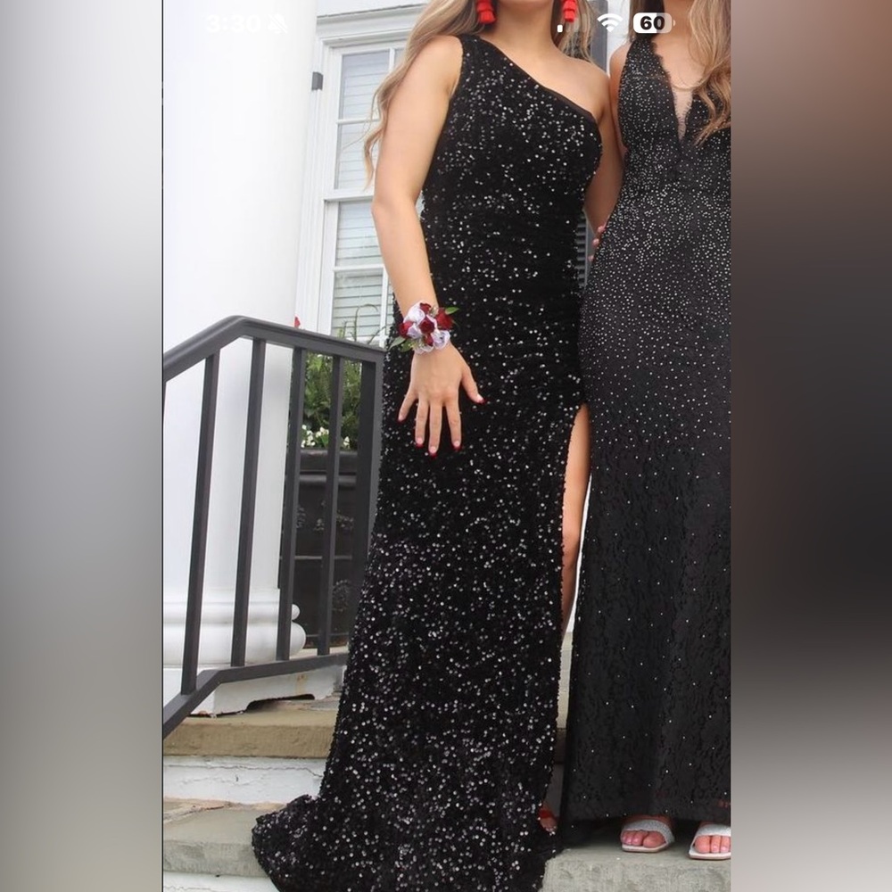 Elegant Black Sequin Dress
